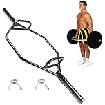 RVUEM Ring-Shaped Barbell Bar, Trap Bar, Lifting Bar, Deadlift Bar, Gym Indoor Exercise Fitness Equipment, for Squats, Deadlifts, Shrugs Power Pulls, 120KG Weight Capacity,Loading Area 1"