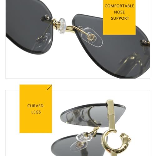 Lunettes de soleil polygonales légères pour éviter les marques sur le nez - 5