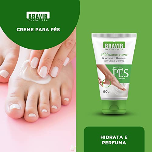 Bravir-Canfora/P.Lab Aldermina 80G - Creme Hidratante Para Pés (Pés Ressacados
