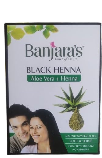BLACK HENNA ALOE VERA + HENNA POWDER 50GM