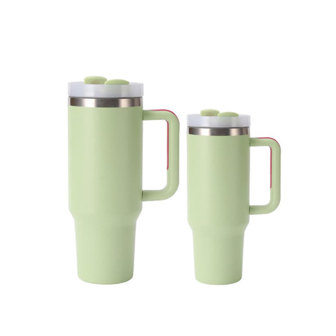 BLAGO 40 oz Tumbler with Handle Straw Insulated, Stainless Steel Leak Proof Vacuum Coffee Cup Tumbler with Lid Straw Mug Gifts for Friends and Family Suitable for Car Gym Office Travel(Bay Leaf)