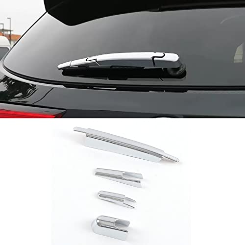 KELEIMAI Car Accessories Fit for Toyota Highlander 2020 2021 2022 2023 2024 2025 Rear Window Wiper Cover Trim (Glossy Chrome Style) ABS 4PCS