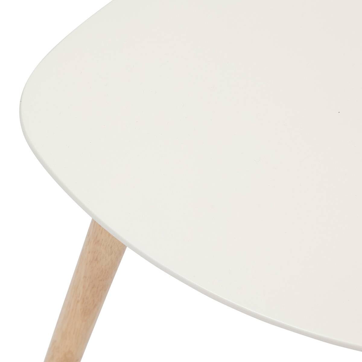 Atmosphera - Tables Gigognes Mileo, Lot de 3 - Beige, Pieds Bois, H 45 cm - Table Basse d'Appoint pour Salon, Chambre
