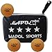 MAPOL 2 Pack of 4 Star Professional Ping Pong Paddle Advanced Training Table Tennis Racket with Carry Case