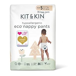 Kit & Kin Premium Eco-Friendly and Sustainable Baby Nappy Pants | Hypoallergenic with Flash Dry High-Performance Layer…
