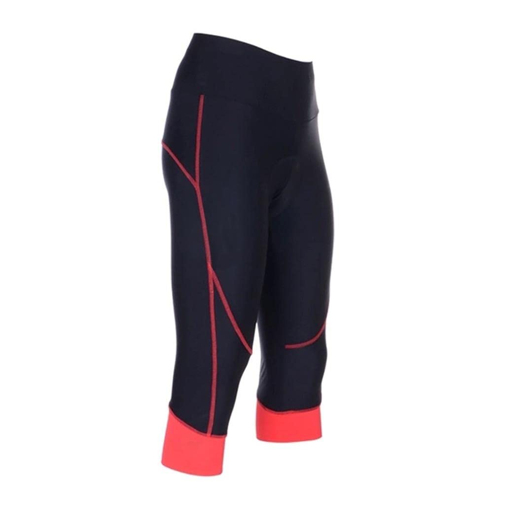 Short De Cyclisme Moulant pour Femmes de Qualité Supérieure Rembourré en Gel 9D pour vélo et VTT, 3/4, Respirant, à Séchage Rapide