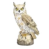 DESIGN: Eulen-Gartenstatuen werden von Hand entworfen, mit Liebe zum Detail, mit hochwertiger Farbe verblasst nicht leicht.