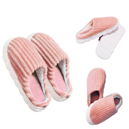 Pantufa Nuvem Chinelo Sapatilha Antiderrapante Super Quentinha Adulto Unissex Quarto Forrada Macia Peluciada Inverno Frio Feminina Pelúcia (rosé, BR, Adulto, Numérico, M, 36)