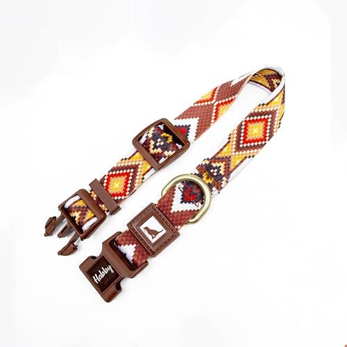 Hundehalsband Bunte & Stilvolle Hundehalsband - Aus Recyceltem Material - 25mm (25mm, Ethnic)