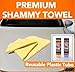 Premium Shammy Cloth for Car Drying - 2pk(26”x17”) - Super Absorbent Synthetic Chamois Towel - Reusable Car Drying Shammy - Scratch-Free Car Drying Towel(Yellow & Yellow)