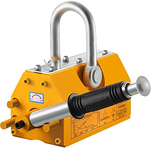 Mophorn Lifting Magnet with Release,2200 Lbs Pulling Force - Steel Magnetic Lifter,Neodymium - Permanent Lift Magnets,Heavy Duty - for Hoist, Shop Crane, Block, Board