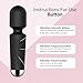 Handheld Cordless Mini Massager, Powerful Quiet with Waterproof, 20 Modes & 8 Speeds Vibration Wand for Back Neck Shoulders, Muscle Soreness Relief & Recovery (Black)