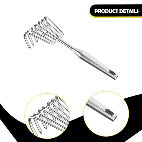 Rastrillo de mano de acero inoxidable para jardín 7 púas miniatura 2
