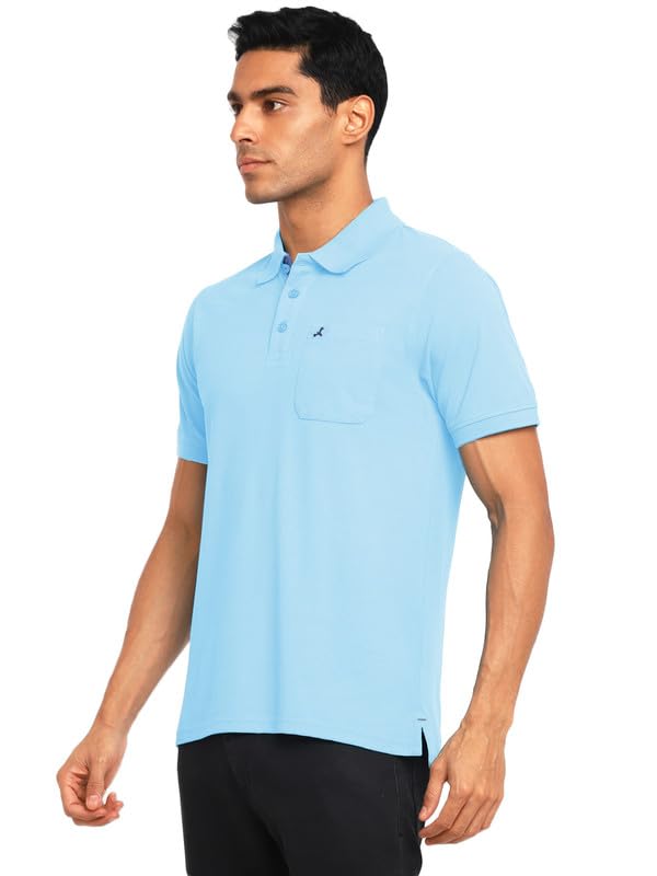 Image of AMERICAN CREW Polo Collar T-Shirt for Men with Pocket