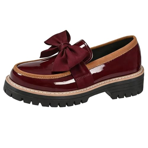 Chaussures plates-formes femme avec nœud papillon élégant et semelle confort antidérapante