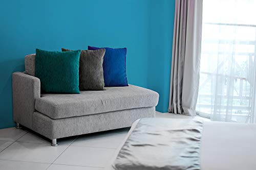 Removable Solid Wallpaper - Peel and Stick Paint - 23.5 inches Wide by 32 feet Long Roll (Monterey Blue)