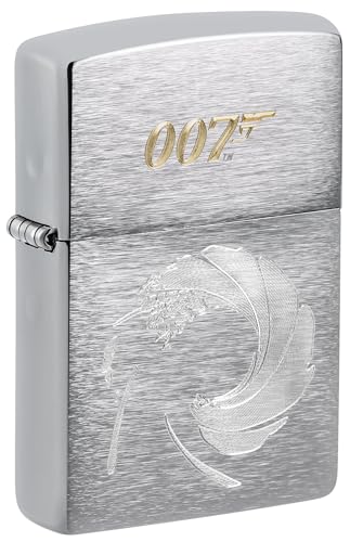 Encendedor Zippo James Bond 007 Logo Brushed Chrome miniatura 1
