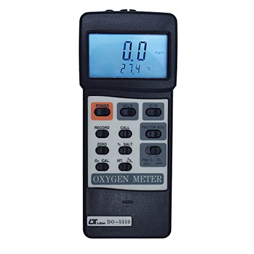 Oxygène dissous de 0 à 20 mg/l avec certificat d'étalonnage Lutron DO-5510