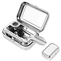 Taschenaschenbecher Geruchsdicht aus Edelstahl (6x4x2cm) – Mobiler Aschenbecher für Unterwegs, Outdoor & Reisen | Ultra-Kompakt, Leicht & Geruchssicher