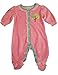 Happi by Dena - Baby Girls Long Sleeve Footed Velour Coverall