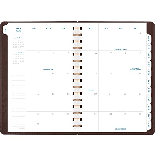 AT-A-GLANCE 2022-2023 Planner, Weekly & Monthly Academic, 5-1/2" x 8-1/2", Small, Signature Collection, Brown (YP200A25) - Image 2