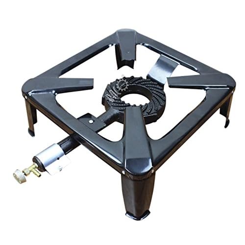 BACOENG 4 Fuss Hockerkocher Gaskocher Campingkocher 7,5 KW Brenner Backofen BBQ