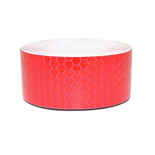 Preisvergleich Produktbild Tuqiang® Reflektierende Band Selbstklebende Sicherheit Warnung Conspicuity Nacht Reflektor Streifen Tape Film Aufkleber 2.5cm×3m Rot 1 Stück