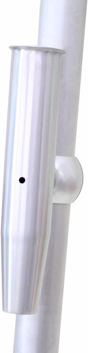 T-Top Rod Holder Aluminum Single clamp on fit 2.5",2.375",2.25",2" inch Horizontal or Vertical Fishing Boat Tower/Leaning Post/Rail Raider