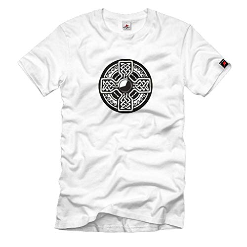Celtic Cross T-Shirt Blanc Look Décontracté et Style Celtique au Quotidien
