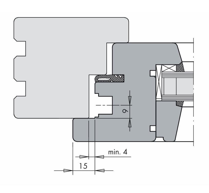 Siegenia Favorit Edge Bolt Corner Bolt Favorit Bottom or Top (Top VSO 302033), Silver, obern VSO 302033 - Image 3