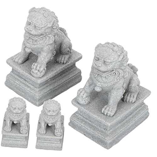 Décoration de voiture et maison avec ce lot de figurines lion en grès