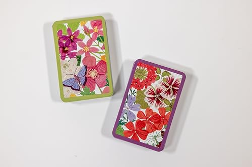 Cartas de Póker Caspari Halsted Floral, 2 Barajas miniatura 3