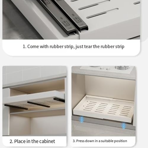 Armoire coulissante cuisine extensible pour optimiser les placards profonds sans percer