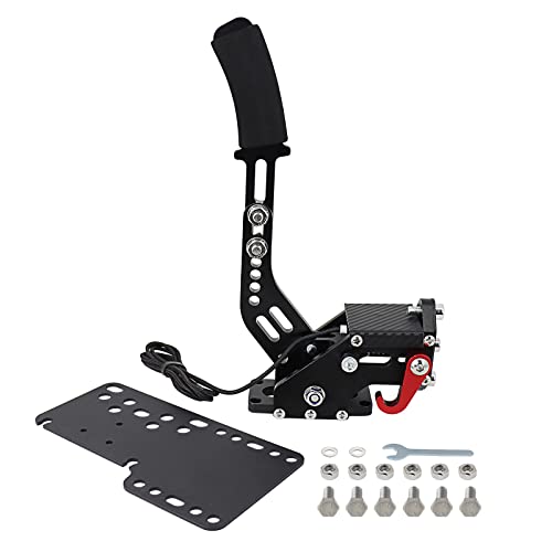 Dcutn 16Bit PC USB Handbrake for SIM Racing Games G920 27 29 T500 T300 LFS DiRTRally DiRT4 Project CARS DRIVECLUB Asset to Corsa WRC8(Black With Clamp)