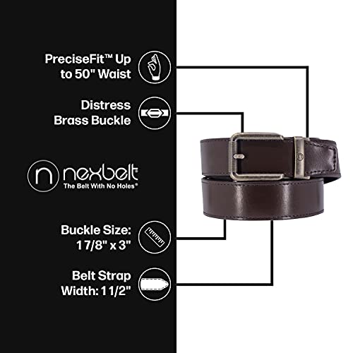 Nexbelt Men's Belt, Rogue CCW Espresso Leather Gun Tactical Ratchet Rich Brown Belt for Concealed Carry3