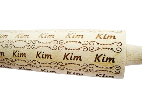 Personalized Wooden Embossing Rolling Pin for Baking