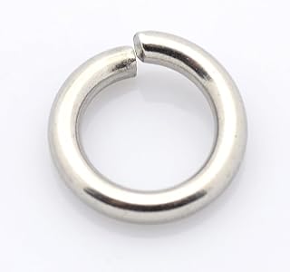 HDSupplies 100 Pieces - 304 Stainless Steel Jump Rings - 8mm - 16 Gauge (1.3mm Thickness)