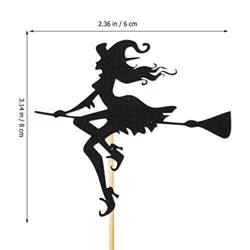 Vosarea 16 PeÃ§as de Bolo de Halloween Escolhe Bruxa Cupcake ChapÃ©us de Coco de Festa Enfeites de B