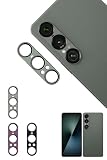 シズカウィル Xperia 1 vii 用 カメラ保護 カメラカバー カメラレンズ 強化ガラス 気泡レス 全面保護 保護フィルム SO-51F 用 SOG15 用 フィルム ガラスフィルム レンズ保護 レンズカバー グリーン 1個入り