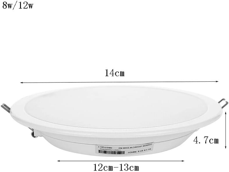 Recessed Ultra Slim 8w/12w COB LED Ceiling Down Light Spotlights Round Recessed Downlight Indoor Lighting Bedroom Office Aluminum Panel Light Decoration Mall Corridor Aisle Lighting Fixture Inte