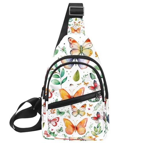 Mochila cruzada ergonómica con correa ajustable riñonera de senderismo multicolor