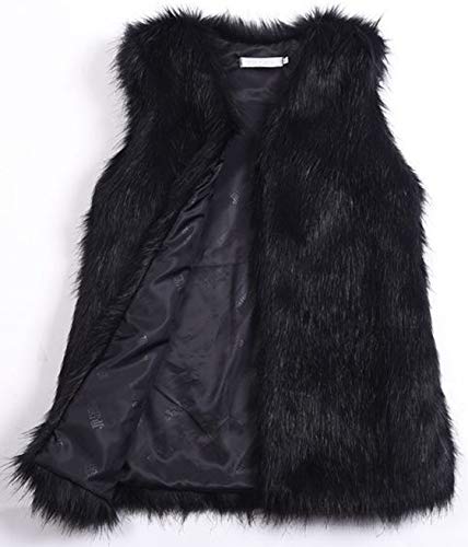 Youhan Women's Faux Fur Vest Coat Sleeveless Jacket2