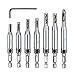 Price comparison product image eSynic 7pcs HSS Self Centering Drill Bits,Brax Hardware Self-Center Drill Bits for Wood Door Window Cabinet Woodworking Hardware Pilot Hole Hinge Drill Bit (5/64" 7/64" 9/64" 11/64" 5MM 13/64" 1/4" )