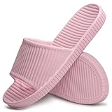 Lily Zone Sliders Women, Women's Shower Slipper, Non-slip Bathroom Shower Shoes Beach Flip Flops Pool Slides Quick Drying Indoor Outdoor Summer Sandal for Women Size 255