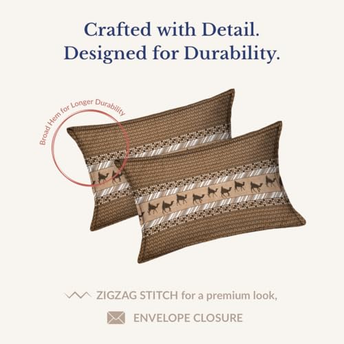 Image of Jaipur Weaves Bedsheet King Size 300 TC 100% Pure Cotton Bed Sheet with 2 Pillow Covers, Premium Bedding Set, 108x108 inches, Super Soft Cozy (Amber Desert)