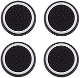 4Pcs Replacement SiliconeThumb Grip Cover for White and Black Game Supplies