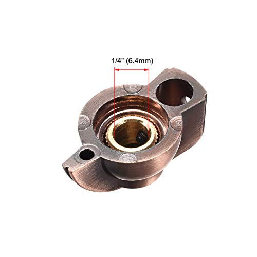 Uxcell 2Pcs 6.4Mm Shaft Hole Potentiometer Knobs For Volume Adjustment Guitar Knob With Set Screw, Bronze Tone #TOP2
