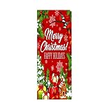 Clicitina Kreative Weihnachtstüraufkleber Schlafzimmerstudie Badezimmertüraufkleber QY560 (Red, One Size)