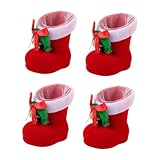 GANAZONO 4 Stück Teiliges Wiederverwendbare Weihnachts Süßigkeiten Stiefel aus Weichem...