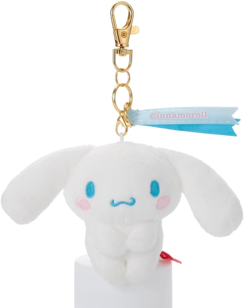 Takara Tomy Arts Sanrio Characters Chocori-san Key Charm Mascot, Cinnamorol, Height: Approx. 3.5 inches (9 cm)